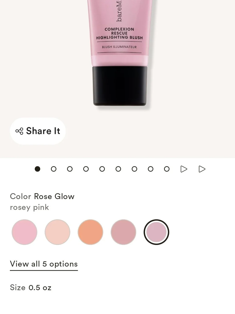 🌞bareMinerals Complexion Rescue Highlighting Blush - Rose Glow Pink